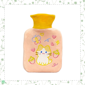 暖水袋500ml(動物)——橙色-小貓